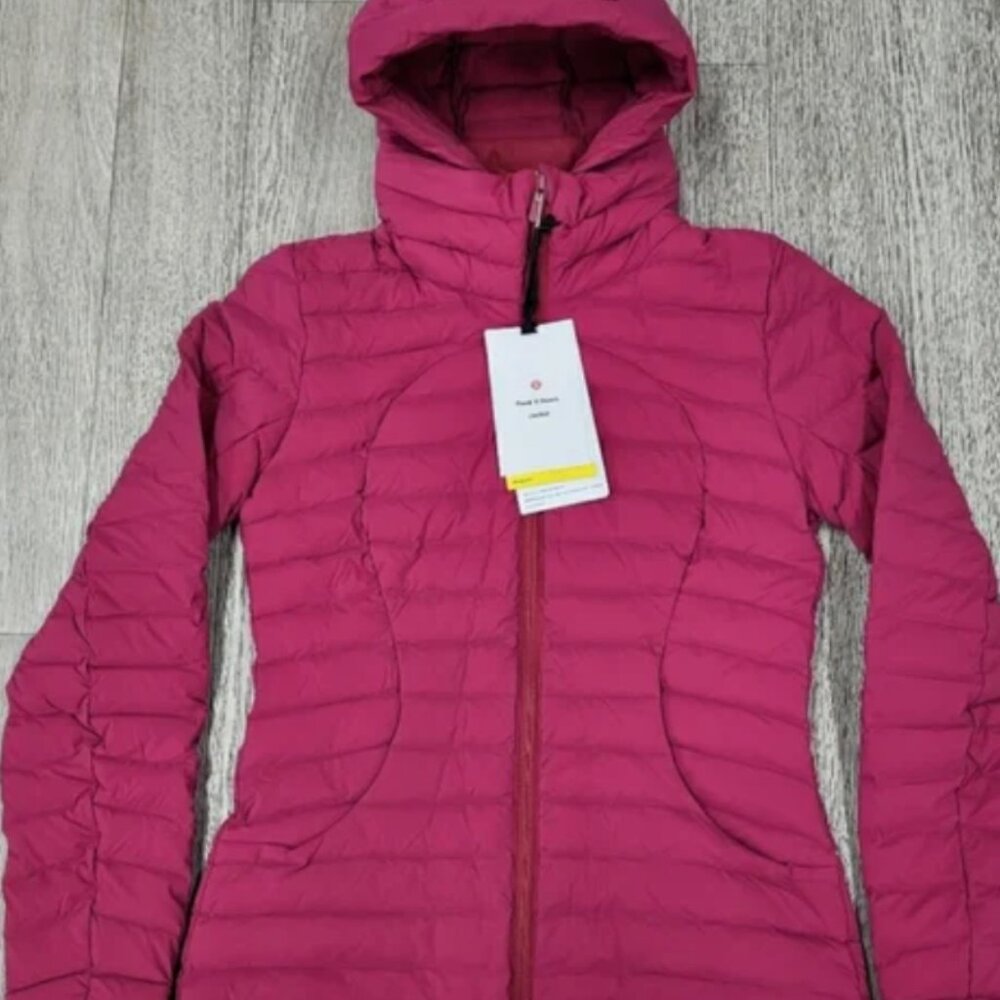 LULULEMON PACK IT DOWN pomegranate pink RED JACKET SIZE 8 PERFECT SOLD OUT NWT